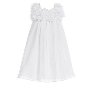 Little Girls Elegant Chiffon Floral Baby Doll Easter Party Flower Girl Dress